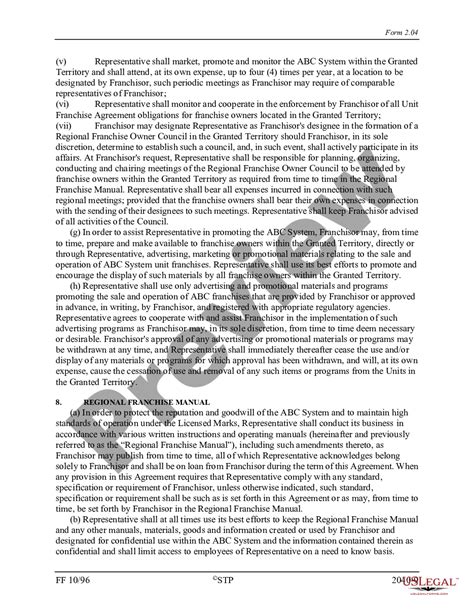 area rep contracts